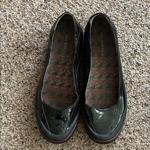 Merrell Women's Glossy Black Flats